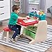 Step2 Flip Doodle Easel Desk With Stool Kids 2 in 1 Activity Table Art Board Made of Durable Plastic For Toddlers 2 Years Old - Image 2