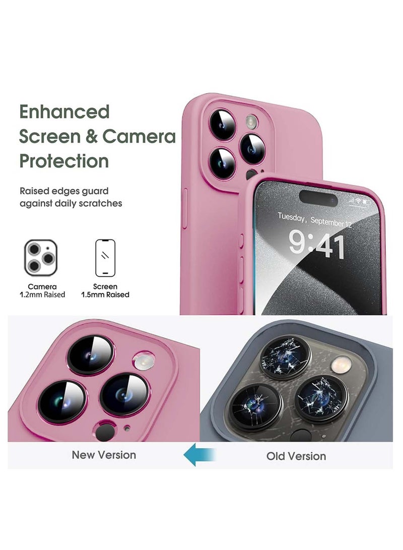 Wtech Premium Soft Liquid Silicone Case Cover For Apple iPhone 15 Pro 2023 Hot Pink - Image 4