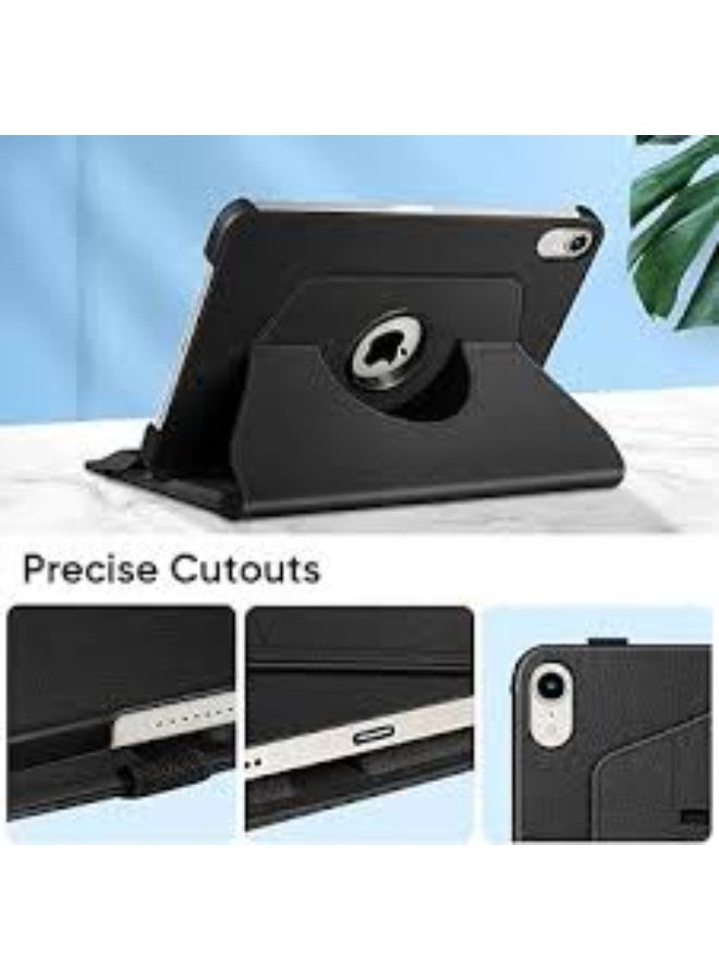 Rotating Case for iPad Mini 6 (6th Generation 8.3 Inch) - 360 Degree Swiveling Stand Protective Back Cover, Auto Wake/Sleep Feature for iPad Mini 6 2021 Model (Black) - Image 3