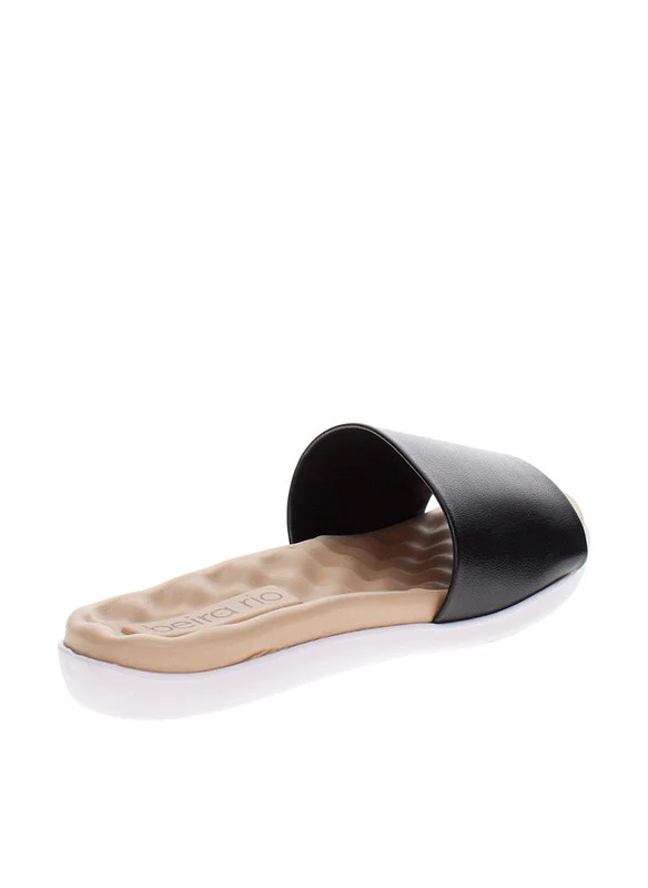 Beira Rio Beira Rio Ladies Flat Sandals Black | Made In Brazil