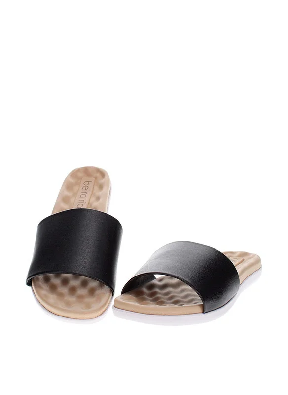 Beira Rio Beira Rio Ladies Flat Sandals Black | Made In Brazil