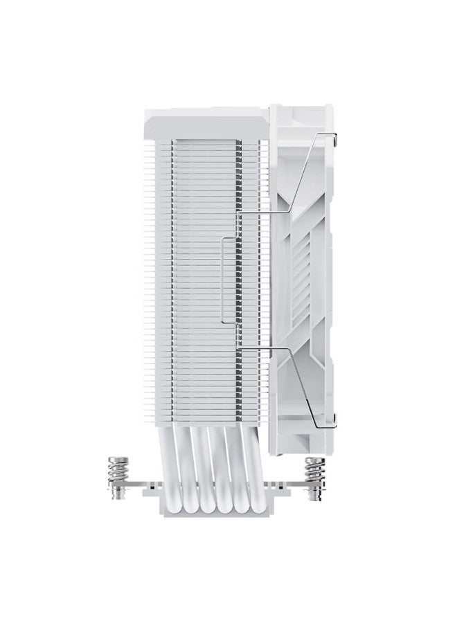 Valkyrie Cl140 White Vk Cpu Air Cooler With 6 Heatpipes, Pure Copper Base, Support Lga1700 Am5, Argb Lighting - Image 3