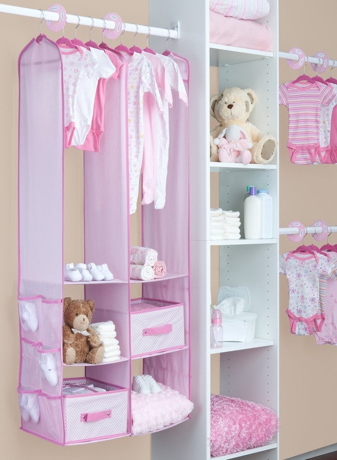 Delta Children Nursery Storage 24 Piece Set - Easy Storage/Organization Solution - Keeps Bedroom, Nursery & Closet Clean, Pink - Image 2