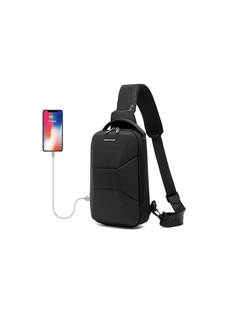 REBENUO BACKPACK FOR ONE SHOULDER HARD SHELL WITH USB AP-39 - Image 1