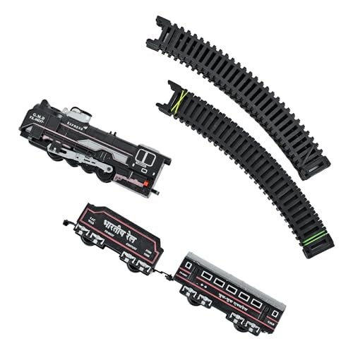 Braintastic Smoke Train Toy Set with Sound and Hindi Music-16 Pcs Set,Rechargeable Battery Operated Track Train Toy for Boys & Girls - Image 4
