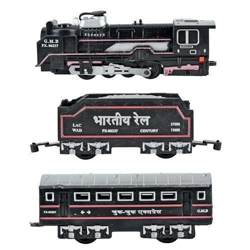Braintastic Smoke Train Toy Set with Sound and Hindi Music-16 Pcs Set,Rechargeable Battery Operated Track Train Toy for Boys & Girls - Image 2