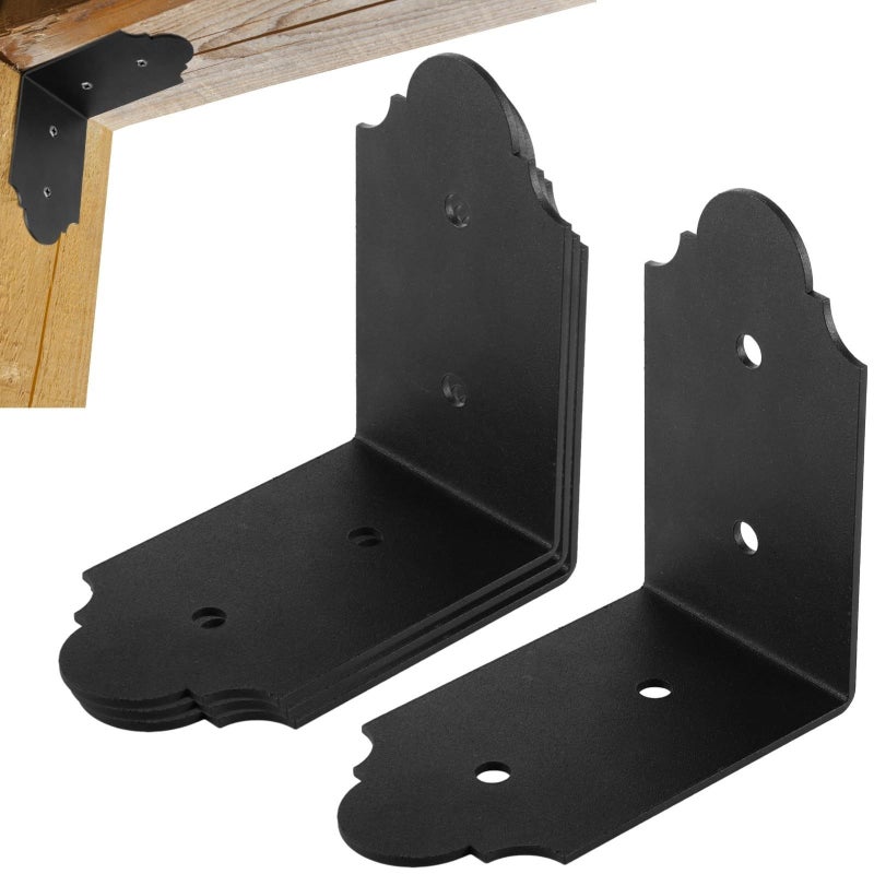 Heavy Duty 5 9 Inch L Bracket 90 Degree Metal Angle Bracket For Wood Shelving Beam Reinforcement - Image 2