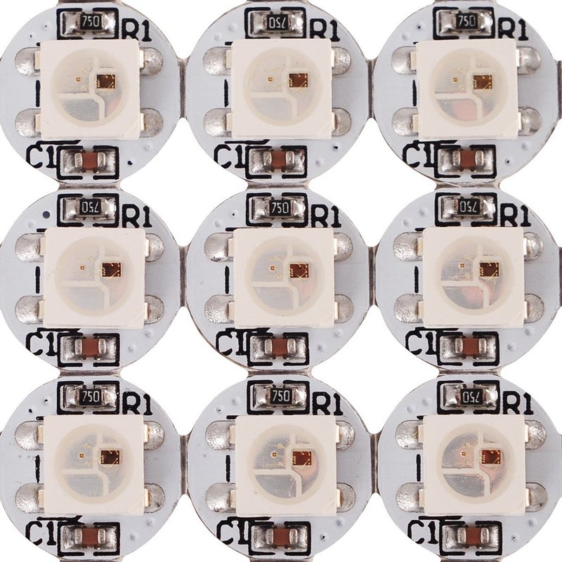 BTFLIGHTING WS2812B 100PCS 5050SMD Individually Addressable Smart RGB LED Pixel for Arduino Single 1led RGB LED Module Pixels Color Light White PCB Only DC5V ChristmasNo Adapter or Controller