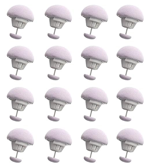 NAIDEV Duvet Clips Round Fixing Clips with Buttons NonSlip Quilt Holder Double Sided Pin Fasteners Linen Fabric Buttons Quilt Blanket Cushions Curtains Grey Set of 16 - Image 1