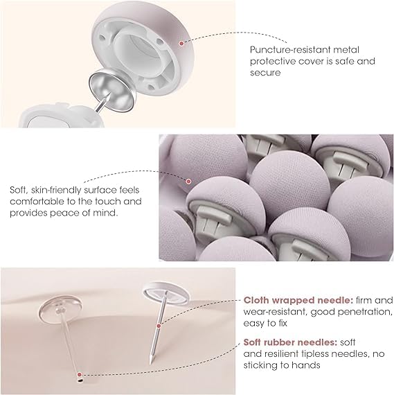 NAIDEV Duvet Clips Round Fixing Clips with Buttons NonSlip Quilt Holder Double Sided Pin Fasteners Linen Fabric Buttons Quilt Blanket Cushions Curtains Grey Set of 16 - Image 5