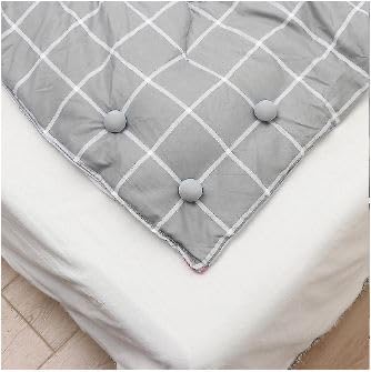 NAIDEV Duvet Clips Round Fixing Clips with Buttons NonSlip Quilt Holder Double Sided Pin Fasteners Linen Fabric Buttons Quilt Blanket Cushions Curtains Grey Set of 16 - Image 2