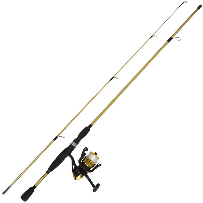 Wakeman Fishing Rod and Reel Combo - 2pc Strike Series Medium Action 78-Inch Spinning Reel Fishing Pole - Angling Gear for Bass and Trout by Wakeman (Gold), 6.5 feet - Image 2