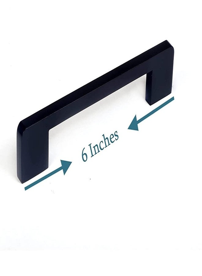 JWL Black Color Glossy Finish Cabinet Handles,6 Inch - Pack of 4 Pcs, - Image 3