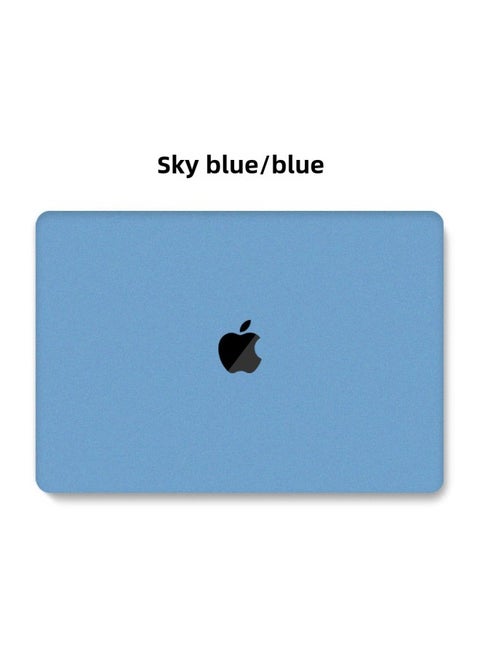 For Macbook Protective Case Apple Laptop Protective Case Pro Computer Case Quicksand Shell-Color:Quicksand-Sky Blue-Applicable Model:Hollow Out Air13(A1369/A1466)