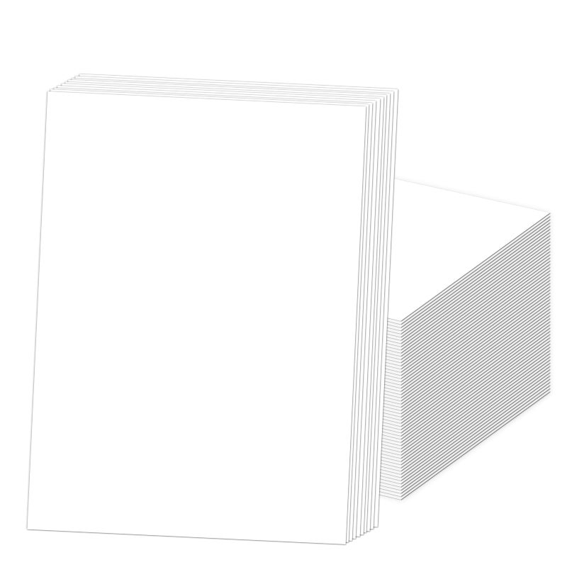 GIGYES White Cardstock 8.5 x 11, White Cardstock Printer Paper 80lb 100 Sheets, GIGYES Copy Paper for Printer, Watercolor Drawing, Certificate, Invitations - Image 1