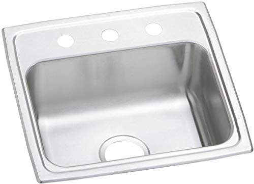 Elkay PSR1918 Celebrity 19" Drop In Single Basin Stainless Steel Kitchen Sink - 3 Faucet Holes - Image 1