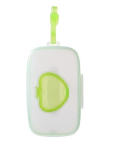KASTWAVE Baby Wipe Dispenser, Portable Refillable Wipe Case, Reusable Travel Wet Wipe Pouch for Travel-Pouch Carries (Green)  - Image 1