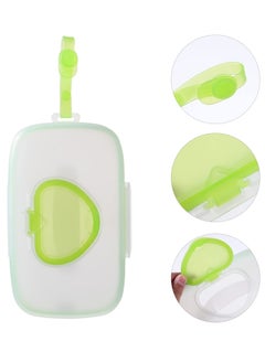 KASTWAVE Baby Wipe Dispenser, Portable Refillable Wipe Case, Reusable Travel Wet Wipe Pouch for Travel-Pouch Carries (Green)  - Image 4
