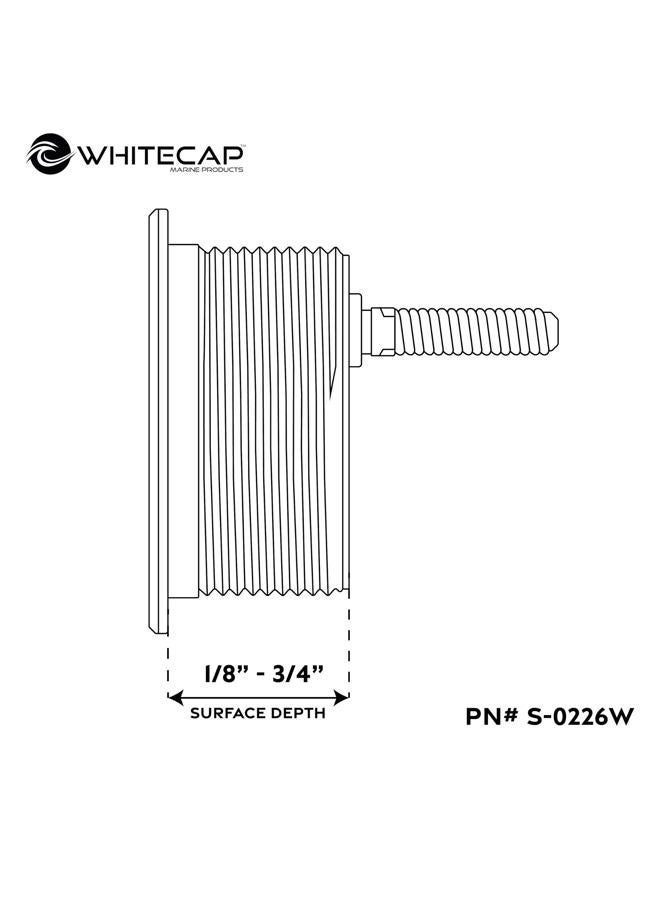 Whitecap S-0226WC T-Handle Latch with Keyed Lock - White - Image 3