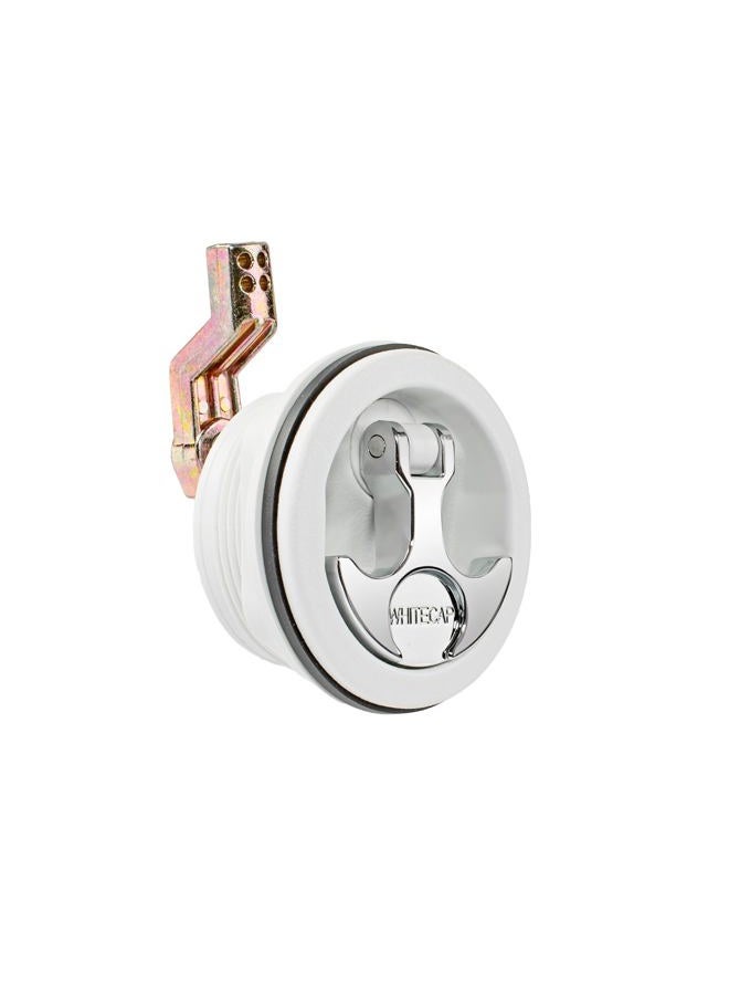 Whitecap S-0226WC T-Handle Latch with Keyed Lock - White - Image 1
