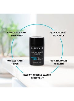 SureThik SURETHIK Hair Fibers for Thinning Hair, Building Hair Fibers to conceal thinning hair, Instantly Fuller Looking Hair for Men & Women, Light Brown, 15g  - Image 3