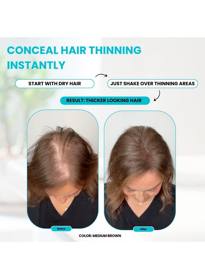 SURETHIK Hair Fibers for Thinning Hair, Building Hair Fibers to conceal thinning hair, Instantly Fuller Looking Hair for Men & Women, Light Brown, 15g - Image 2