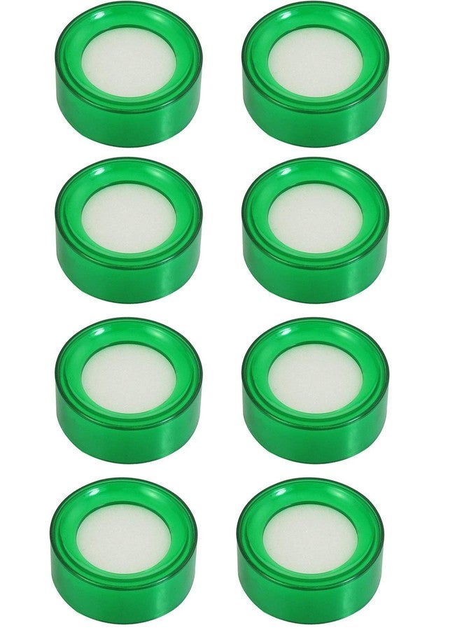 Xiaoyztan 8 Pcs Plastic Round Sponge Finger Wet Moistener for Desktop Counting Cash Money 2.7-Inch Diameter Green - Image 1