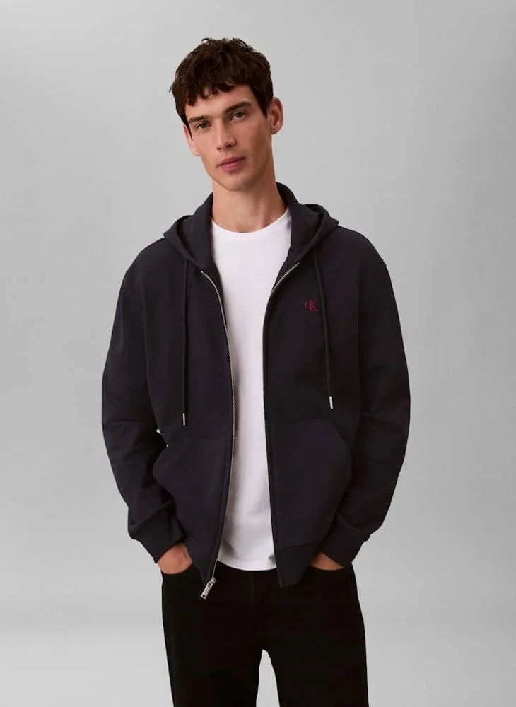 Sueded Terry Zip-Thru Hoody