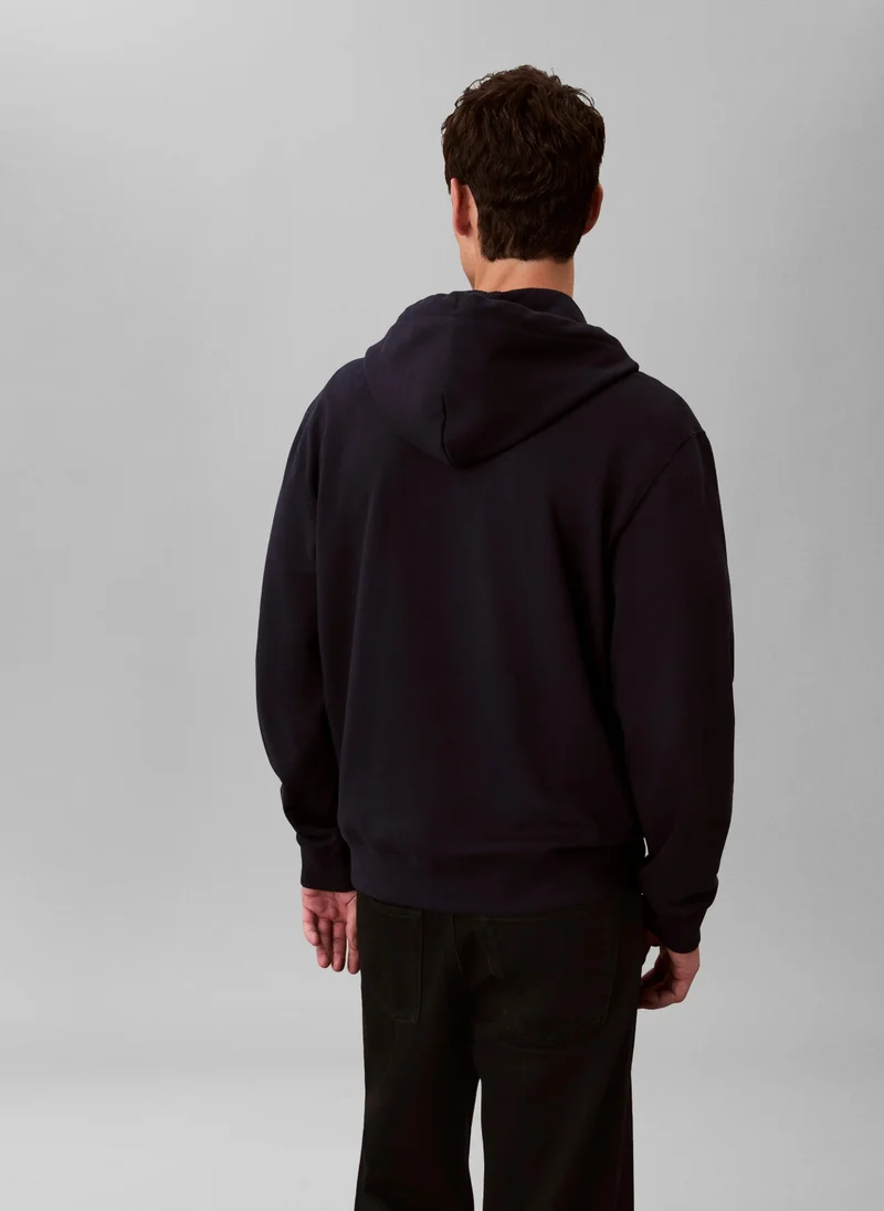 Calvin Klein Jeans Sueded Terry Zip-Thru Hoody