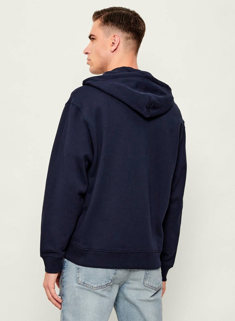Calvin Klein Jeans Sueded Terry Zip-Thru Hoody - Image 2