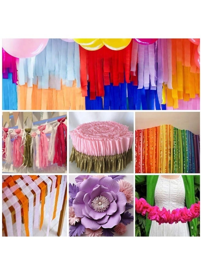 Crown 10pcs Crepe Paper For Decoration and DIY Arts And Crafts- Multi-Color