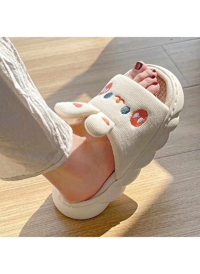 Yoroka Cartoon slippers Cute Animal Shape Slippers,Thick Sole Soft Indoor Outdoor Slippers for Women Bunny-8  - Image 5