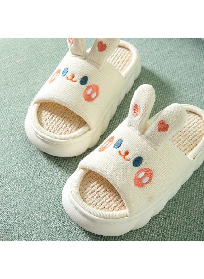 Yoroka Cartoon slippers Cute Animal Shape Slippers,Thick Sole Soft Indoor Outdoor Slippers for Women Bunny-8  - Image 3