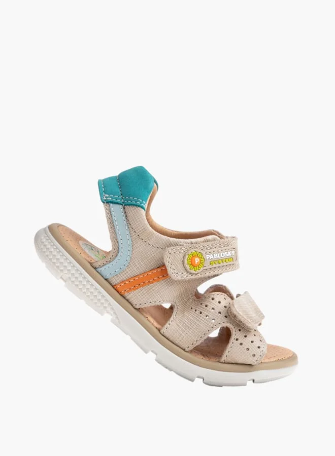 Pablosky Boys' Stitch Detail Floaters With Hook And Loop Closure