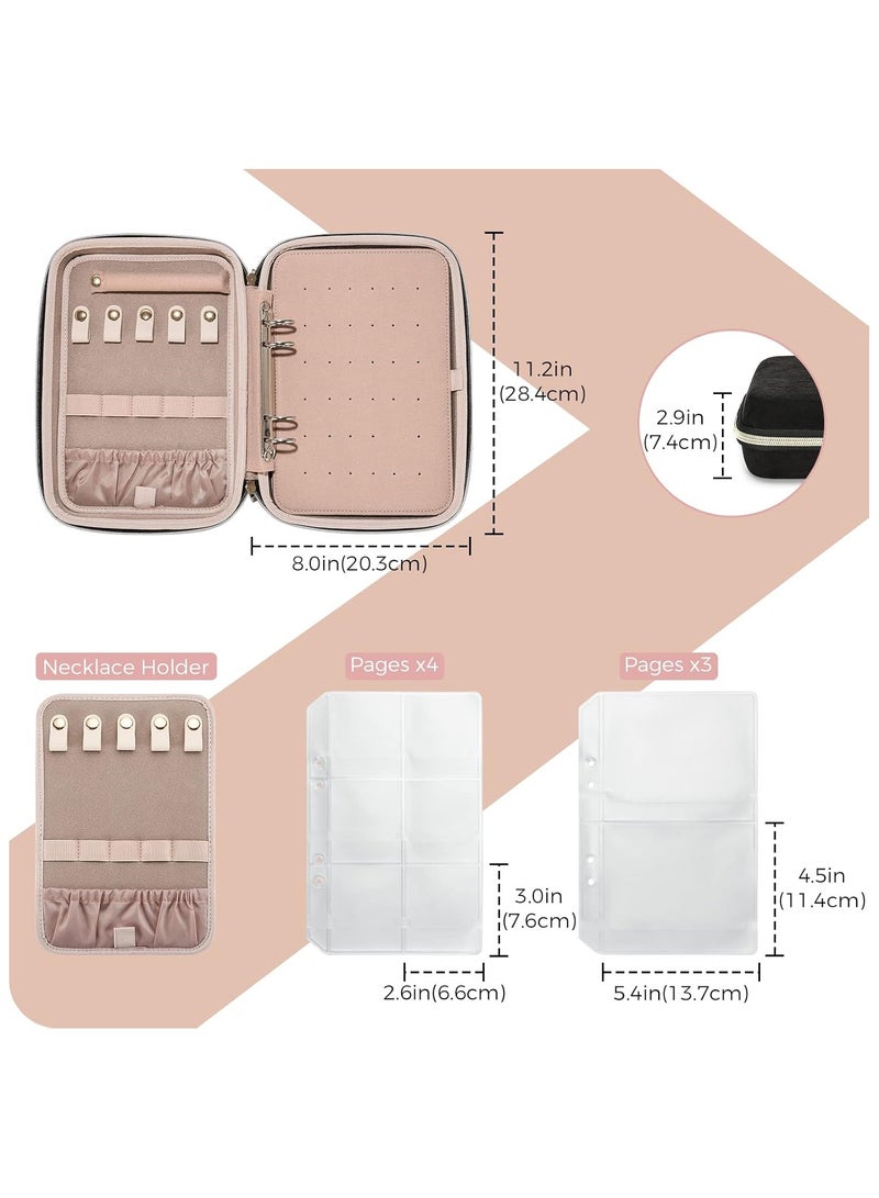 Procase Jewelry Organizer Case with Transparent Pockets, Zippered Pocket Bag for Earrings, Necklaces, Bracelets, and Accessories for Easy Travel, Comfortable and Easy-to-Use Design - Image 5