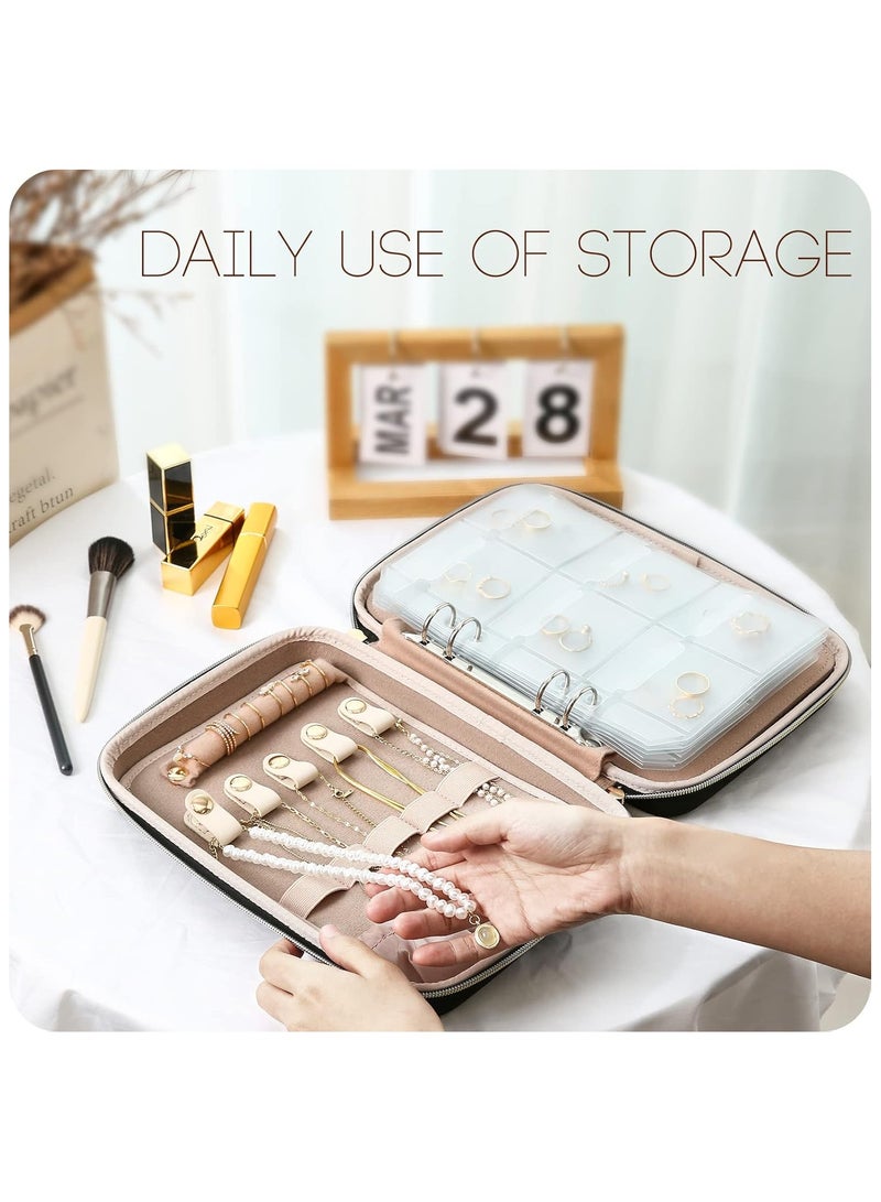 Procase Jewelry Organizer Case with Transparent Pockets, Zippered Pocket Bag for Earrings, Necklaces, Bracelets, and Accessories for Easy Travel, Comfortable and Easy-to-Use Design - Image 3