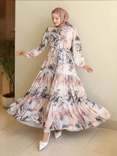 BIG DART BDART Buttoned Crew Neck Maxi Dress with Waistband