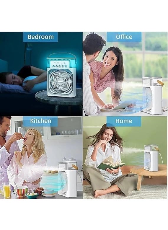 Ekdant Ekdant Cooler for Room Cooling Mini AC Portable Mini Fan Artic Cooler with 7 Colors LED Light 123 H Timer 3 Wind Speeds and 3 Spray Modes for OfficeHomeDormTravel Multicolor  - Image 3