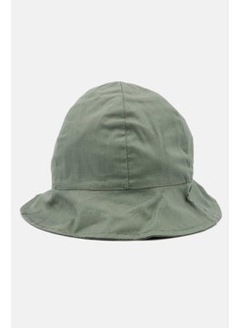 NAME IT Toddlers Girl Plain Bucket Hat, Dark Olive  - Image 1