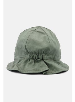 NAME IT Toddlers Girl Plain Bucket Hat, Dark Olive  - Image 2