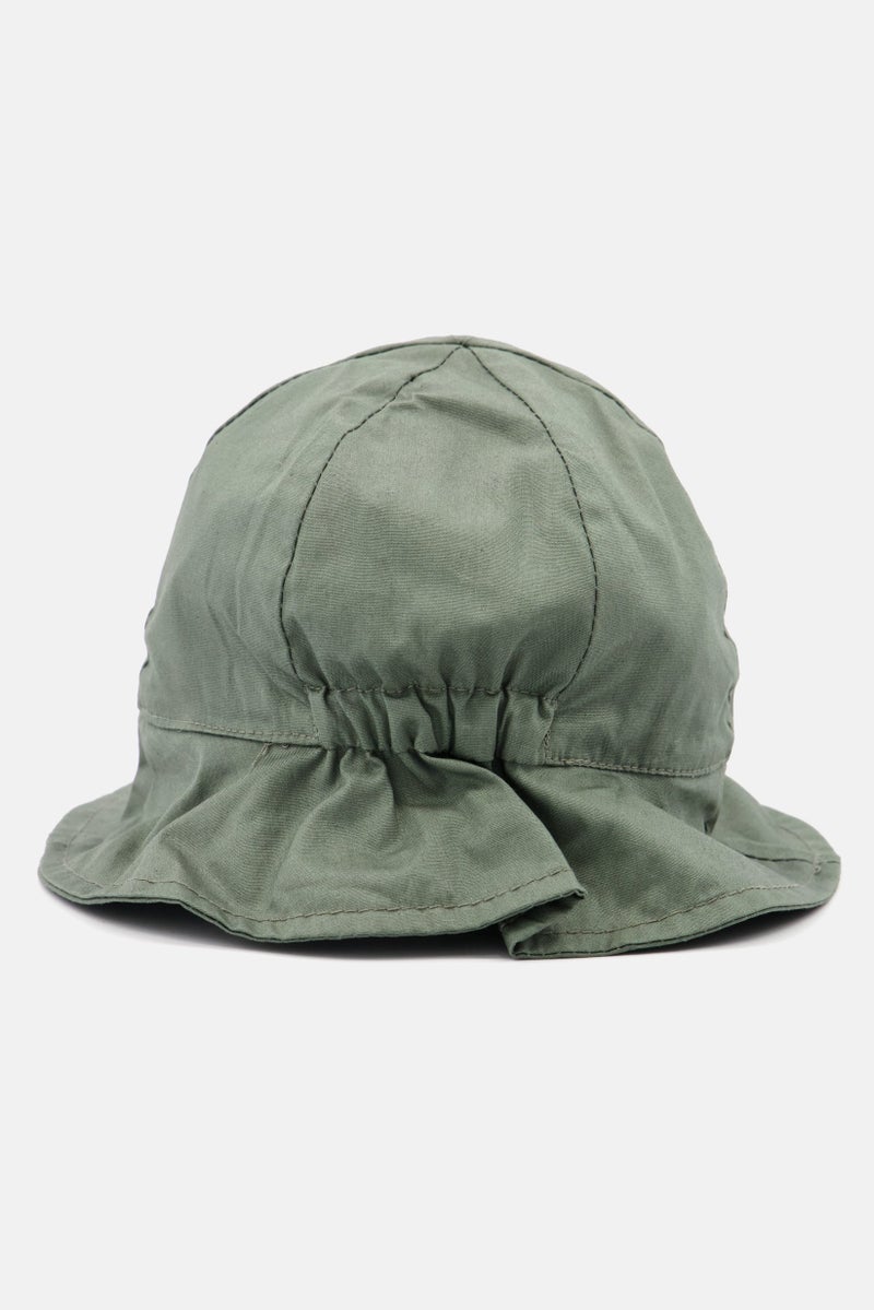 NAME IT Toddlers Girl Plain Bucket Hat, Dark Olive - Image 2