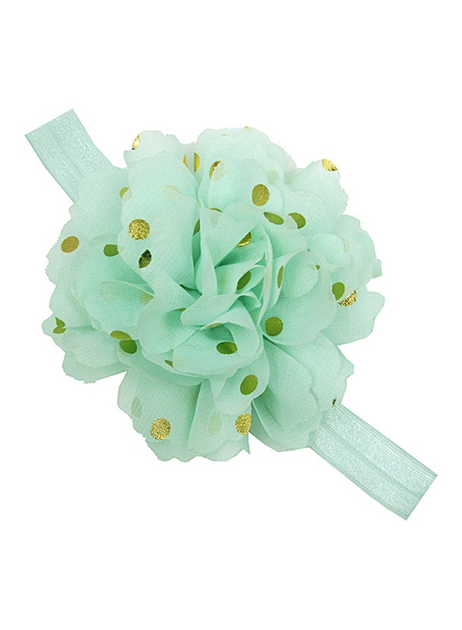Loquat Flower Embellished  Headband Green