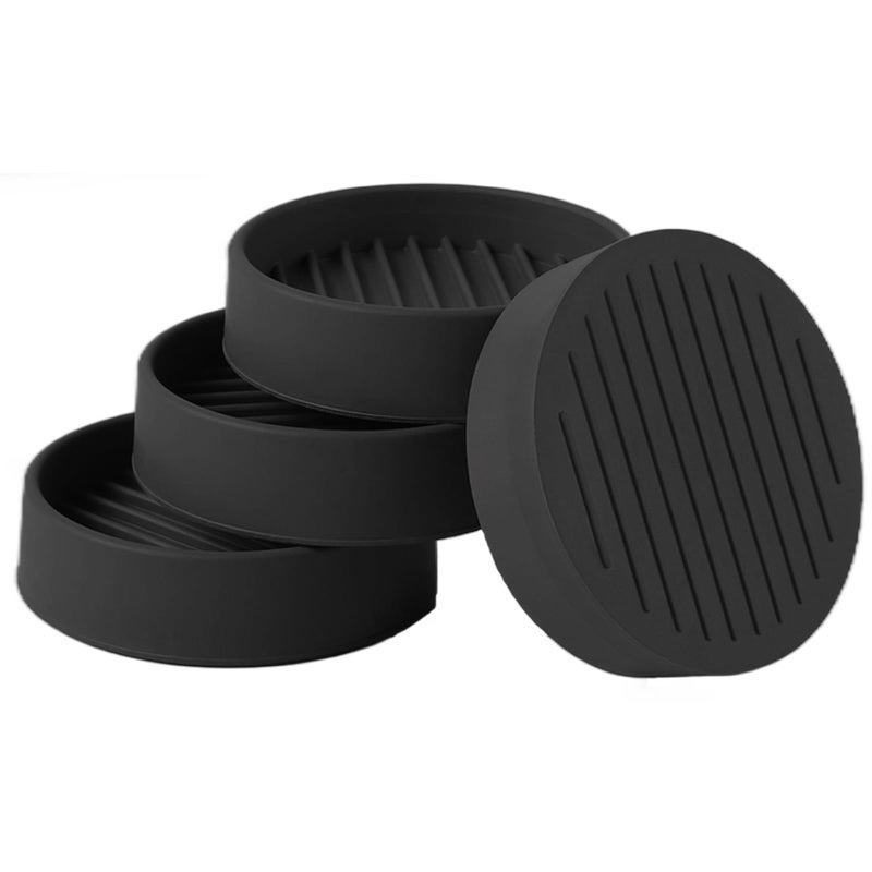Jayen 2x2 Round Rubber Furniture Caster Cups, Anti-Sliding Furniture Pads Bed Stopper Floor Protectors with Grip - Protect Any Flooring - Image 1