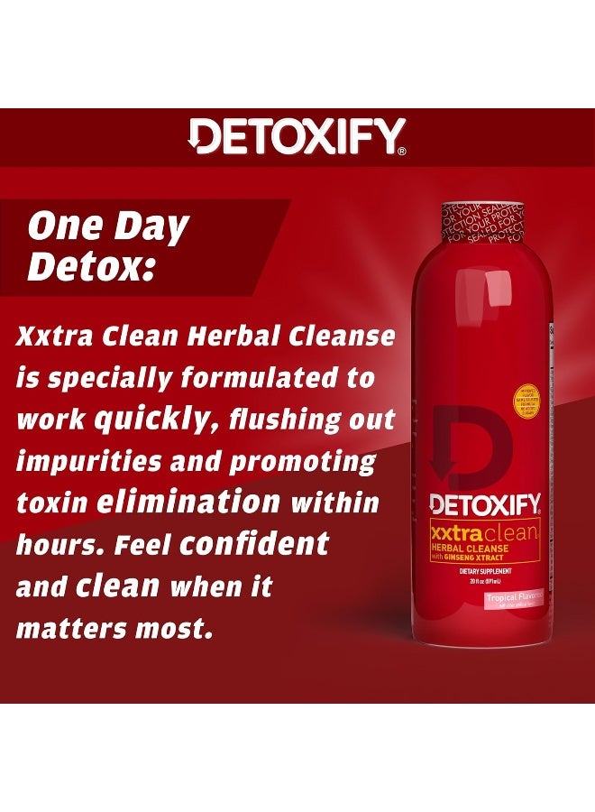 Detoxify Xxtra Clean Herbal Tropical Fruit Flavor 20 Oz Professionally Formulated Extra Strength Herbal Detox Drink Enhanced With Ginseng Extract & Milk Thistle Extract - Image 3