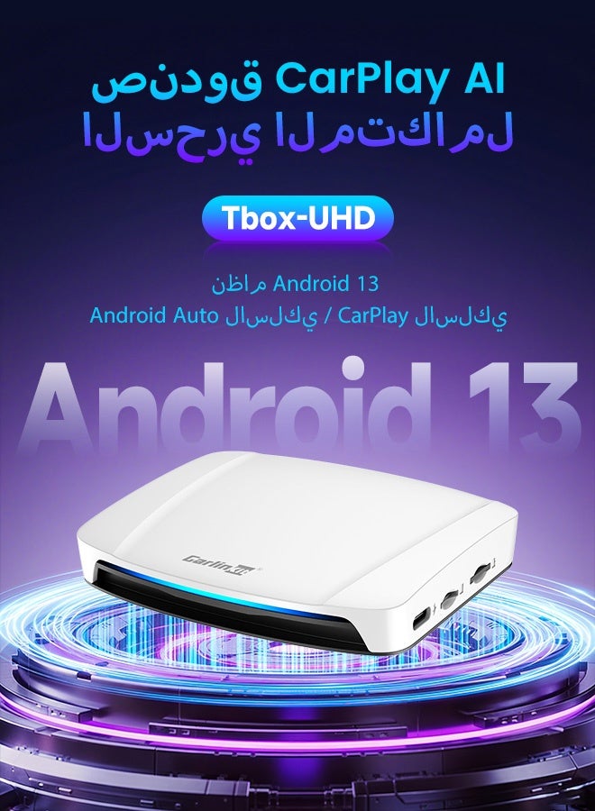 Carlinkit UHD CarPlay Android Auto AIBox HDMI Output Android 13 Snapdragon6225 8GB+128GB GPS YouTube Netflix IPTV System - Image 3