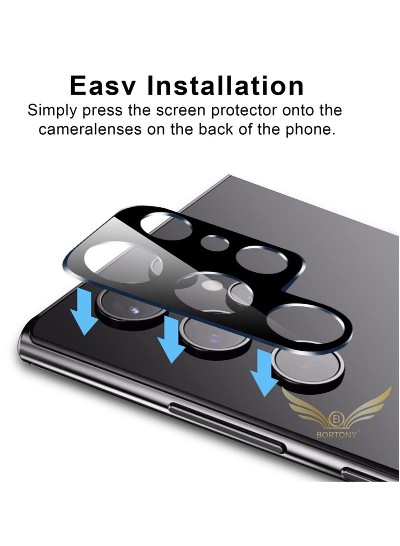 BORTONY 2-Piece Camera Lens Protector For Samsung Galaxy S22 Ultra - Image 3