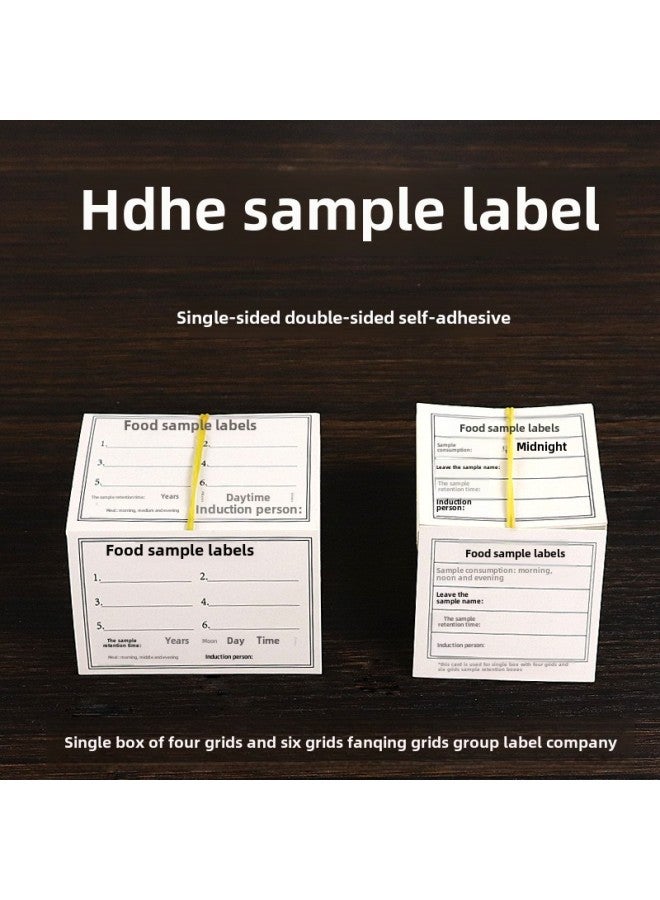 Food Sample Box Label Special Label School Kindergarten Canteen Food Sample Box Label Card Sticker Adhesive-Specifications:100 Double-sided Combination Of 89-grid Labels  - Image 3