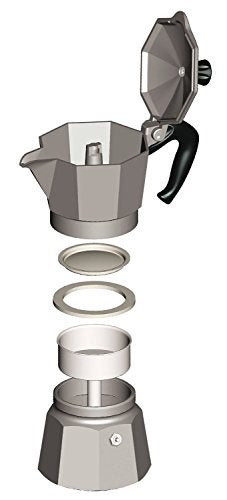 Bialetti - Moka Express: Iconic Stovetop Espresso Maker, Makes Real Italian Coffee, Moka Pot 3 Cups (4.3 Oz - 130 Ml), Aluminium, Silver - Image 5