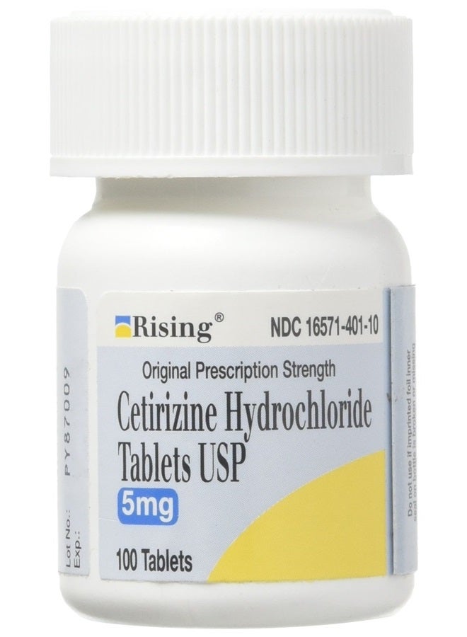 Rising Pharma - Cetirizine HCL 5 mg - Antihistamine Seasonal Allergy Tablets - 100 tablets - Image 1