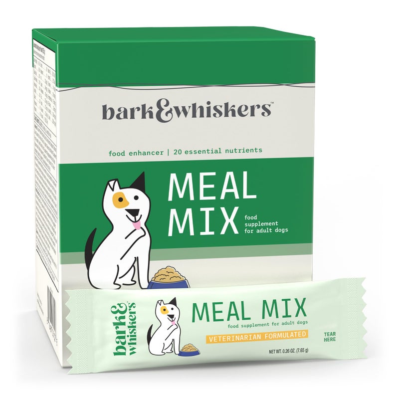Dr. Mercola Bark & Whiskers Meal Mix for Adult Dogs - 20 Essential Vitamins & Minerals - Food Enhancer - Supports Balanced Homemade Pet Meals - Non-GMO, Gluten-Free & Soy-Free - 30 Packets - Image 1